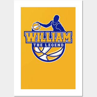 William The Legend Basketball Custom Player Your Name Posters and Art